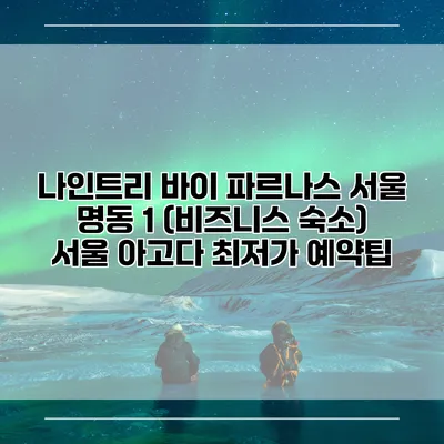 나인트리 바이 파르나스 서울 명동 1 (비즈니스 숙소) 서울 아고다 최저가 예약팁