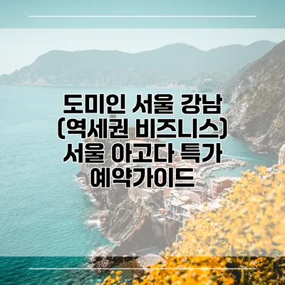 도미인 서울 강남 (역세권 비즈니스) 서울 아고다 특가 예약가이드