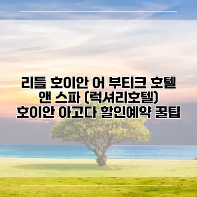 리틀 호이안 어 부티크 호텔 앤 스파 (럭셔리호텔) 호이안 아고다 할인예약 꿀팁