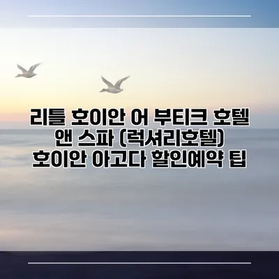 리틀 호이안 어 부티크 호텔 앤 스파 (럭셔리호텔) 호이안 아고다 할인예약 팁