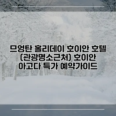므엉탄 홀리데이 호이안 호텔 (관광명소근처) 호이안 아고다 특가 예약가이드