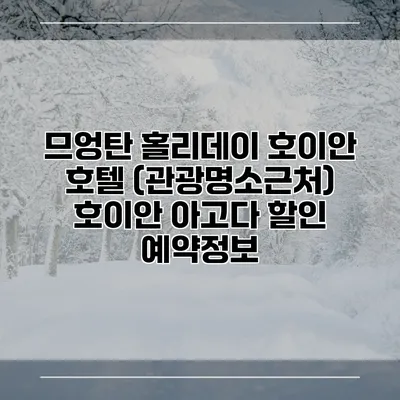 므엉탄 홀리데이 호이안 호텔 (관광명소근처) 호이안 아고다 할인 예약정보