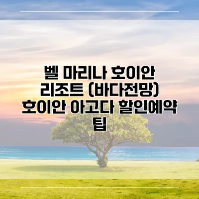 벨 마리나 호이안 리조트 (바다전망) 호이안 아고다 할인예약 팁