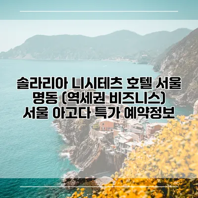솔라리아 니시테츠 호텔 서울 명동 (역세권 비즈니스) 서울 아고다 특가 예약정보