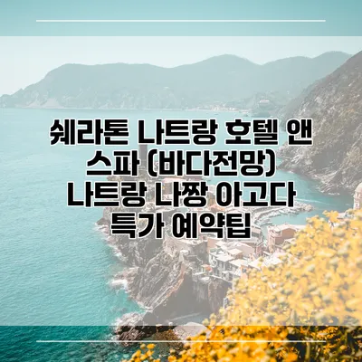 쉐라톤 나트랑 호텔 앤 스파 (바다전망) 나트랑 나짱 아고다 특가 예약팁