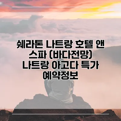 쉐라톤 나트랑 호텔 앤 스파 (바다전망) 나트랑 아고다 특가 예약정보