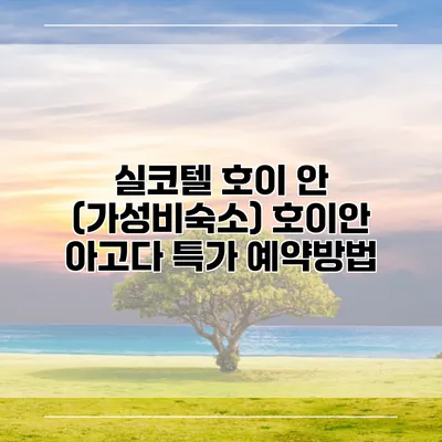 실코텔 호이 안 (가성비숙소) 호이안 아고다 특가 예약방법