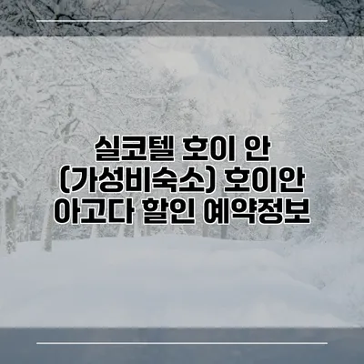 실코텔 호이 안 (가성비숙소) 호이안 아고다 할인 예약정보