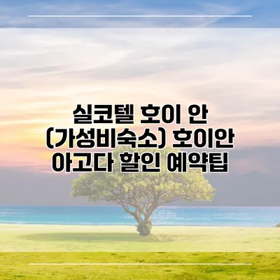 실코텔 호이 안 (가성비숙소) 호이안 아고다 할인 예약팁