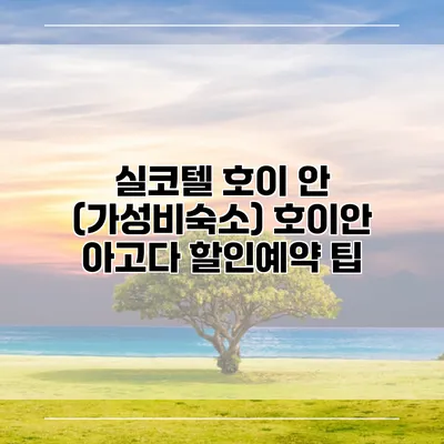 실코텔 호이 안 (가성비숙소) 호이안 아고다 할인예약 팁
