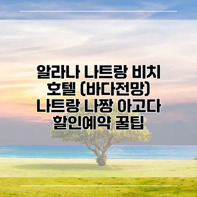 알라나 나트랑 비치 호텔 (바다전망) 나트랑 나짱 아고다 할인예약 꿀팁