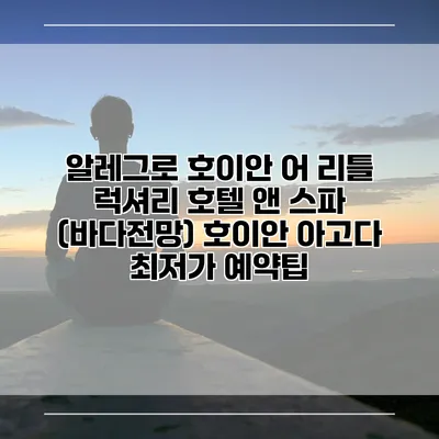 알레그로 호이안 어 리틀 럭셔리 호텔 앤 스파 (바다전망) 호이안 아고다 최저가 예약팁