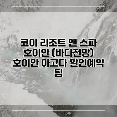 코이 리조트 앤 스파 호이안 (바다전망) 호이안 아고다 할인예약 팁