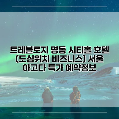 트레블로지 명동 시티홀 호텔 (도심위치 비즈니스) 서울 아고다 특가 예약정보