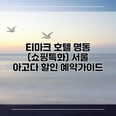 티마크 호텔 명동 (쇼핑특화) 서울 아고다 할인 예약가이드