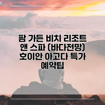 팜 가든 비치 리조트 앤 스파 (바다전망) 호이안 아고다 특가 예약팁
