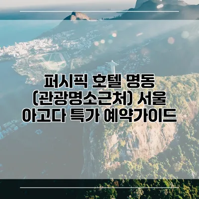 퍼시픽 호텔 명동 (관광명소근처) 서울 아고다 특가 예약가이드