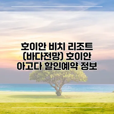 호이안 비치 리조트 (바다전망) 호이안 아고다 할인예약 정보
