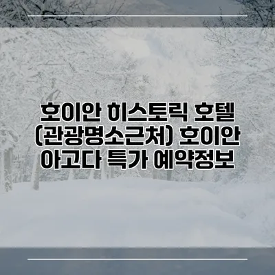 호이안 히스토릭 호텔 (관광명소근처) 호이안 아고다 특가 예약정보