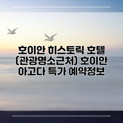 호이안 히스토릭 호텔 (관광명소근처) 호이안 아고다 특가 예약정보