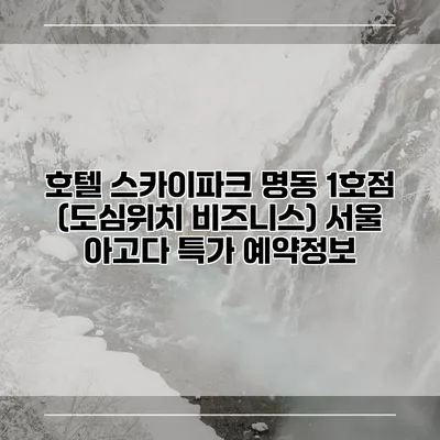 호텔 스카이파크 명동 1호점 (도심위치 비즈니스) 서울 아고다 특가 예약정보