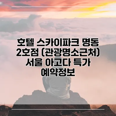 호텔 스카이파크 명동 2호점 (관광명소근처) 서울 아고다 특가 예약정보
