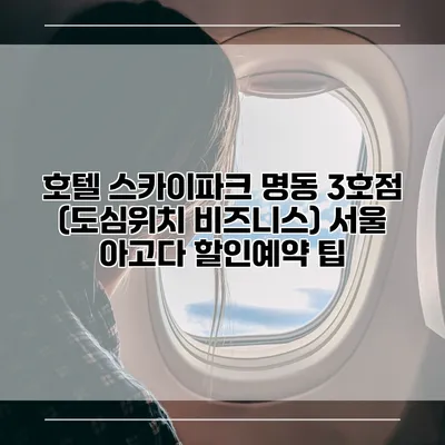 호텔 스카이파크 명동 3호점 (도심위치 비즈니스) 서울 아고다 할인예약 팁