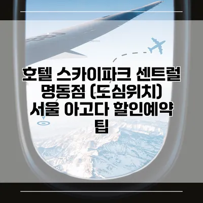 호텔 스카이파크 센트럴 명동점 (도심위치) 서울 아고다 할인예약 팁