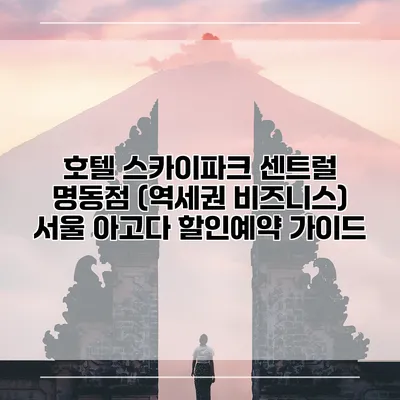 호텔 스카이파크 센트럴 명동점 (역세권 비즈니스) 서울 아고다 할인예약 가이드