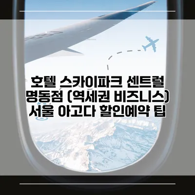 호텔 스카이파크 센트럴 명동점 (역세권 비즈니스) 서울 아고다 할인예약 팁