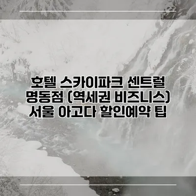 호텔 스카이파크 센트럴 명동점 (역세권 비즈니스) 서울 아고다 할인예약 팁