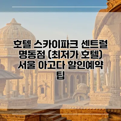 호텔 스카이파크 센트럴 명동점 (최저가 호텔) 서울 아고다 할인예약 팁